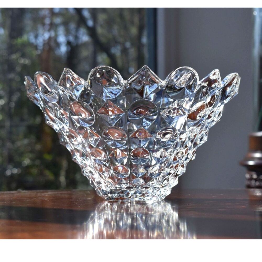 Studio Nova Counterpoint Geometric Crystal Bowl - 11 1/2" - Discontinued